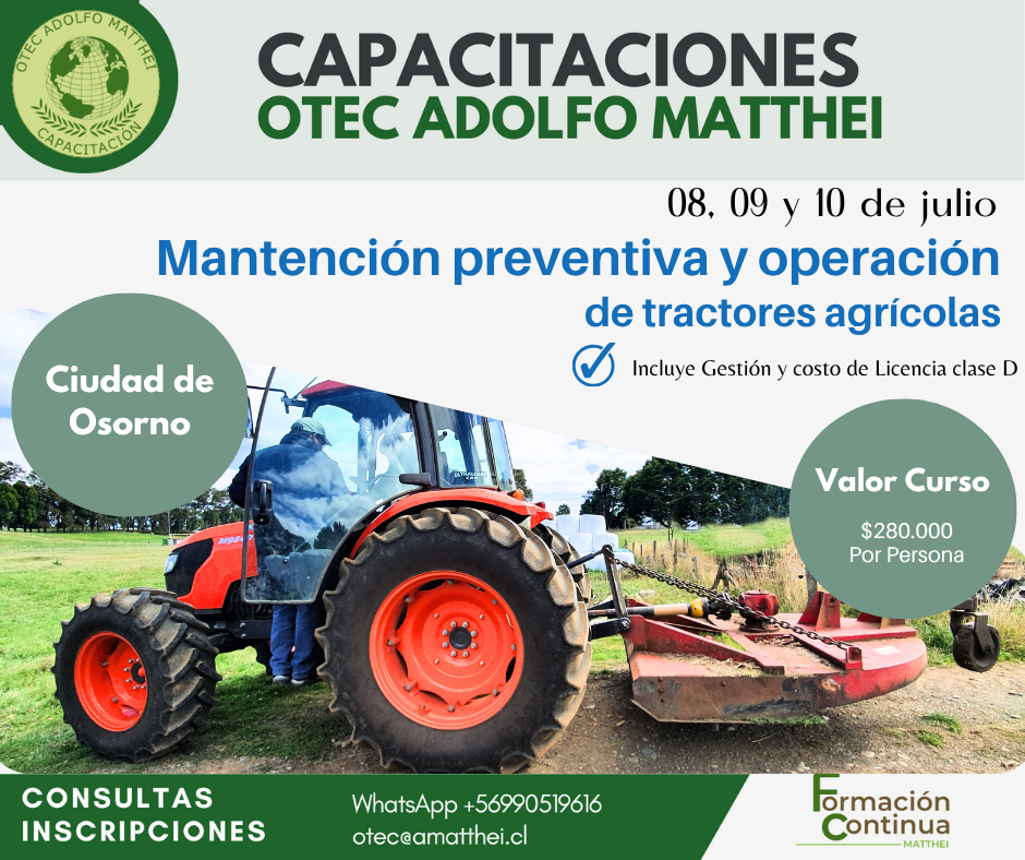 Mantención de Tractores con gestión de Licencias de conducir